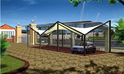 膜結構停車棚的主要材料